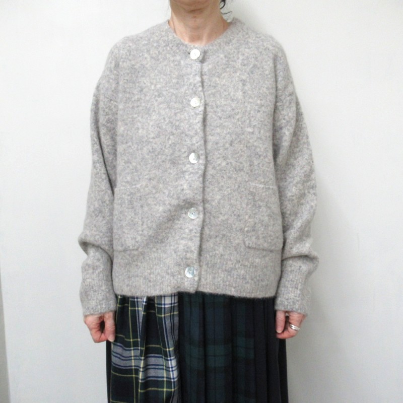 Vent d'oest ラクーンポケ付きカーディガン /杢GY16